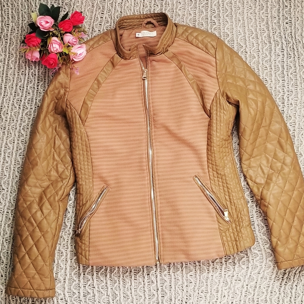 Synthetic leather jacket
